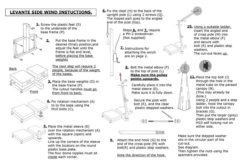 Bambrella LEVANTE SIDE WIND instructions