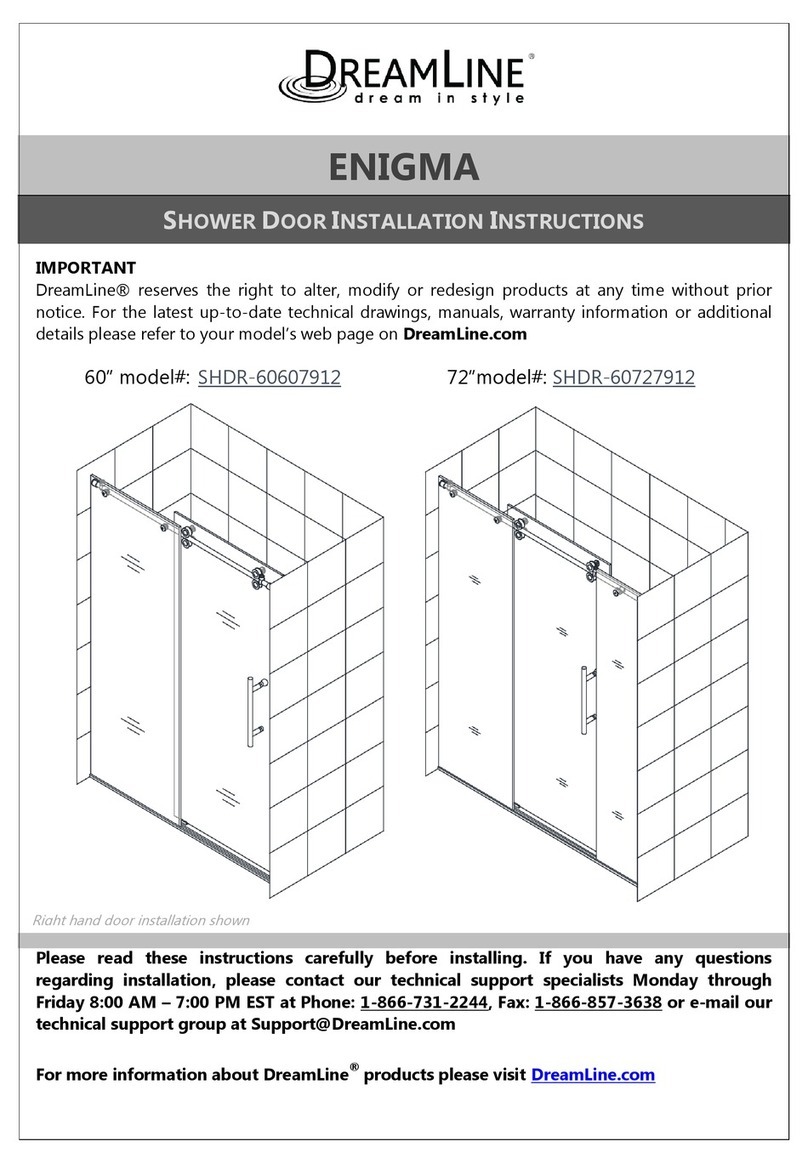 Dreamline ENIGMA SHDR-6060791272 User manual