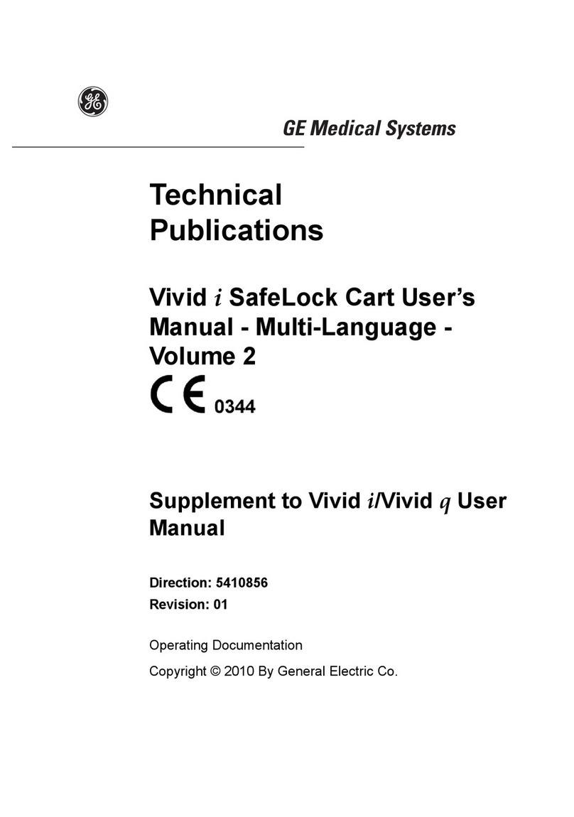 GE Vivid i SafeLock Cart User manual GE Vivid i SafeLock Cart User manual