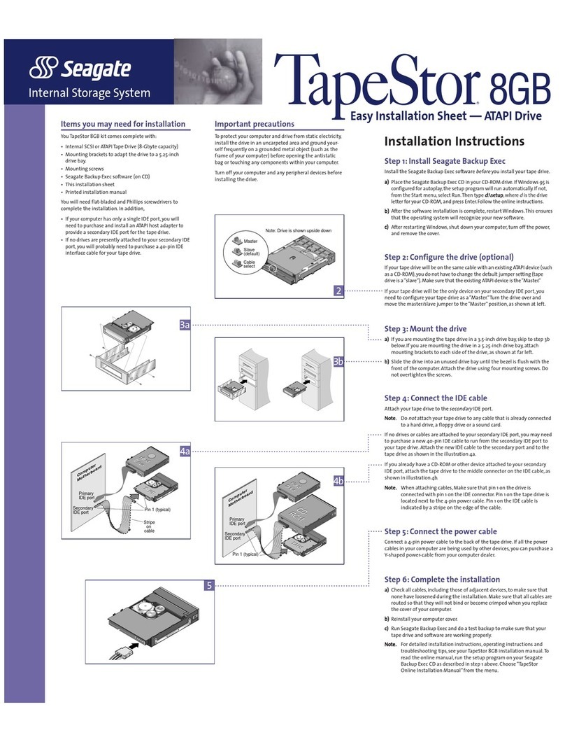 Seagate TapeStor STT28000a User manual
