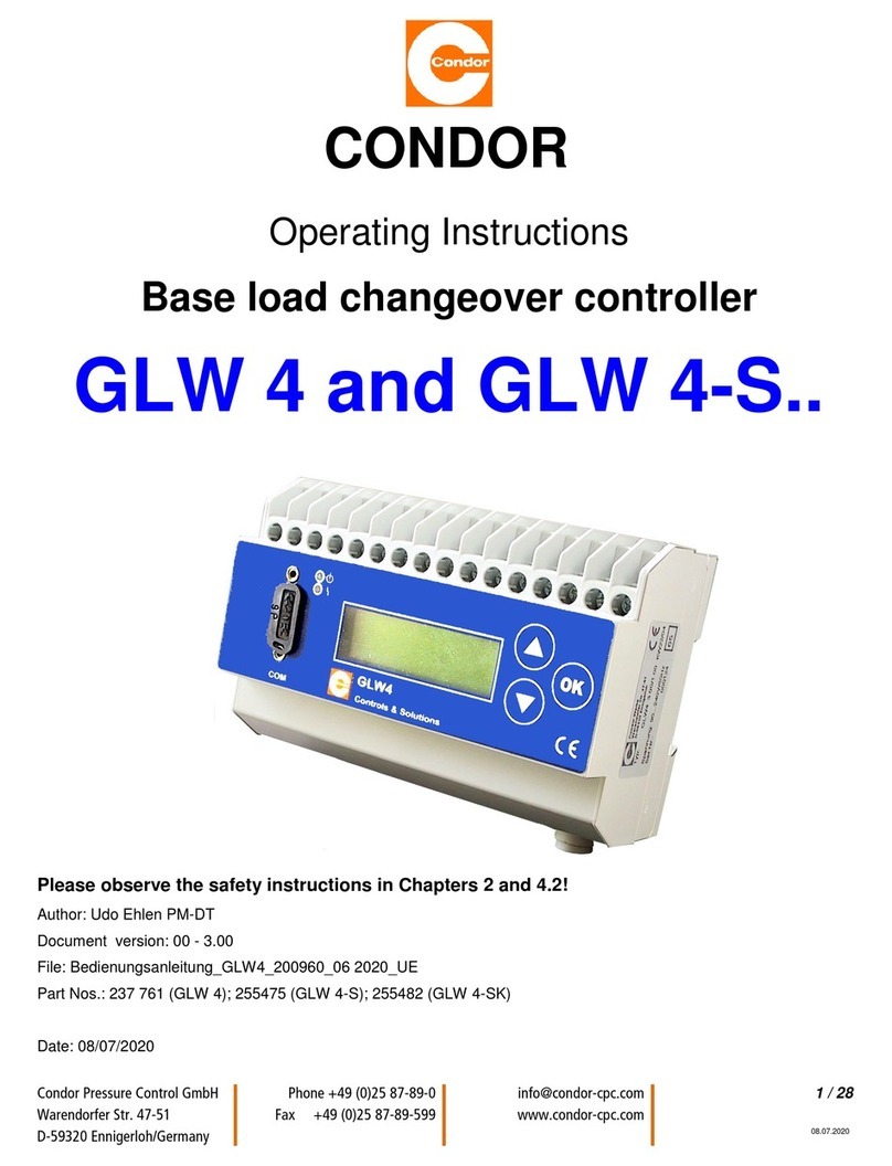 Condor GLW 4-S Series operating instructions