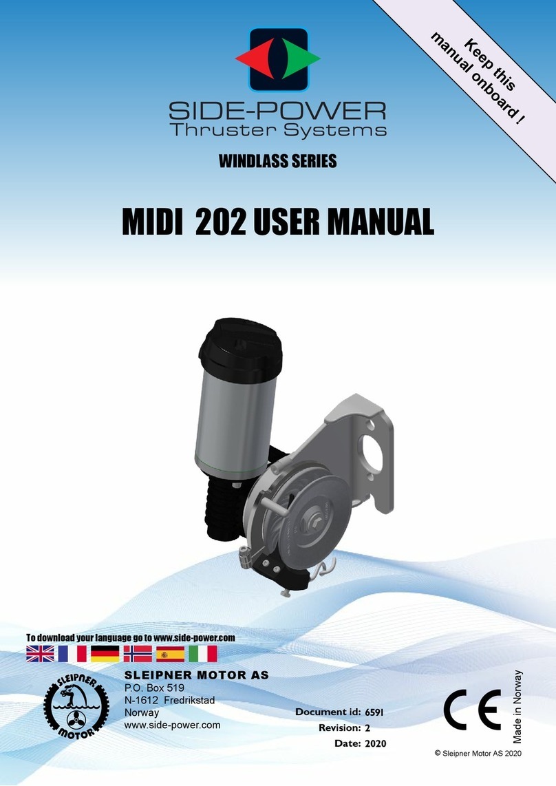 SLEIPNER MOTOR AS SIDE-POWER WINDLASS Series user manual
