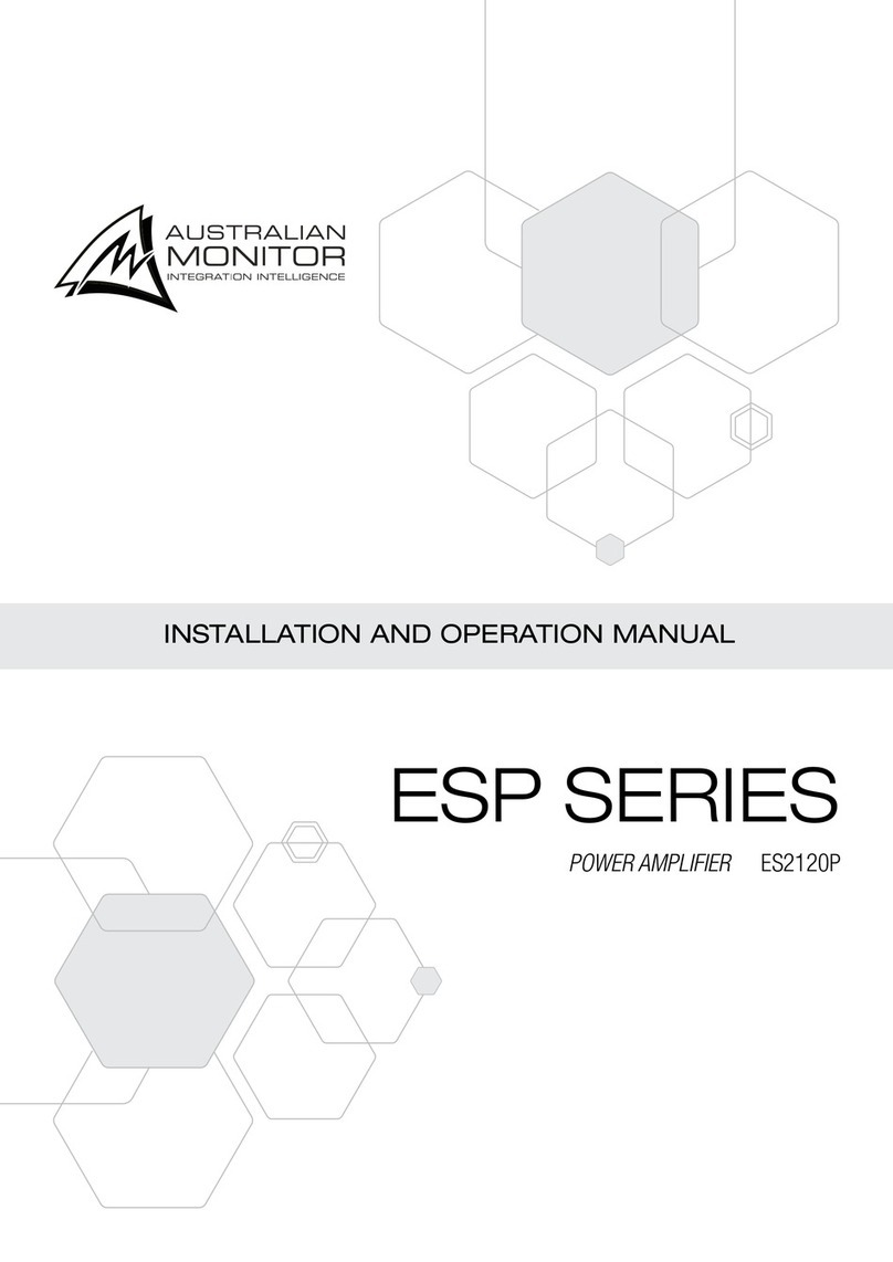 AUSTRALIAN MONITOR ESP Series Installation and operation manual