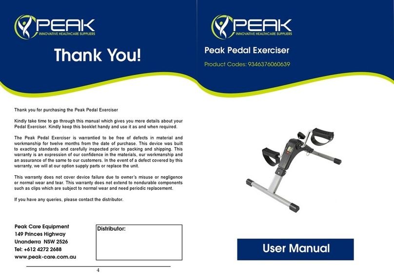 Peak Pedal Exerciser user manual