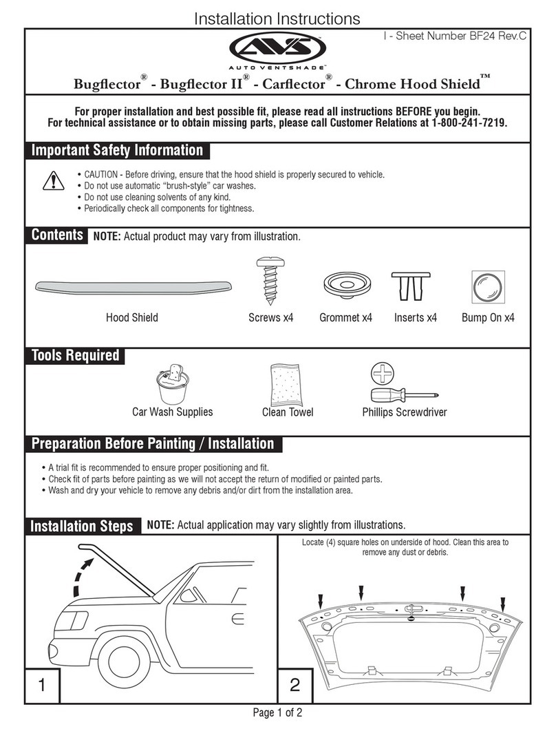 Lund AVS Bugflector User manual