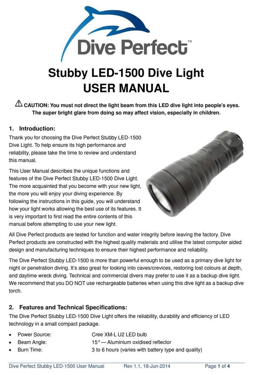 Dive Perfect Stubby LED-1500 user manual