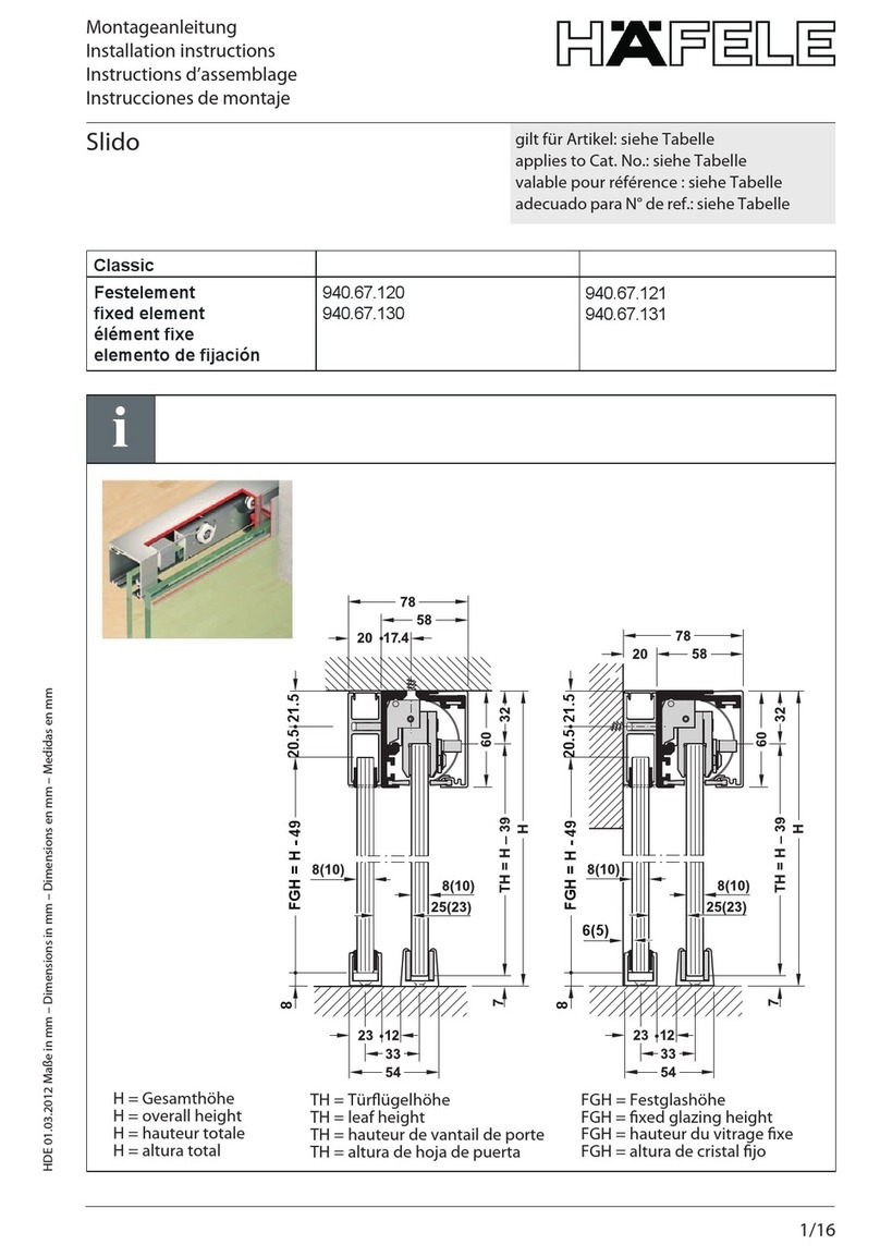 Hafele Slido Series installation instructions