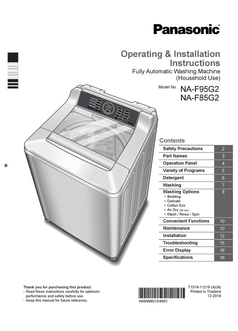 Panasonic NA-F95G2 Operating & installation instructions