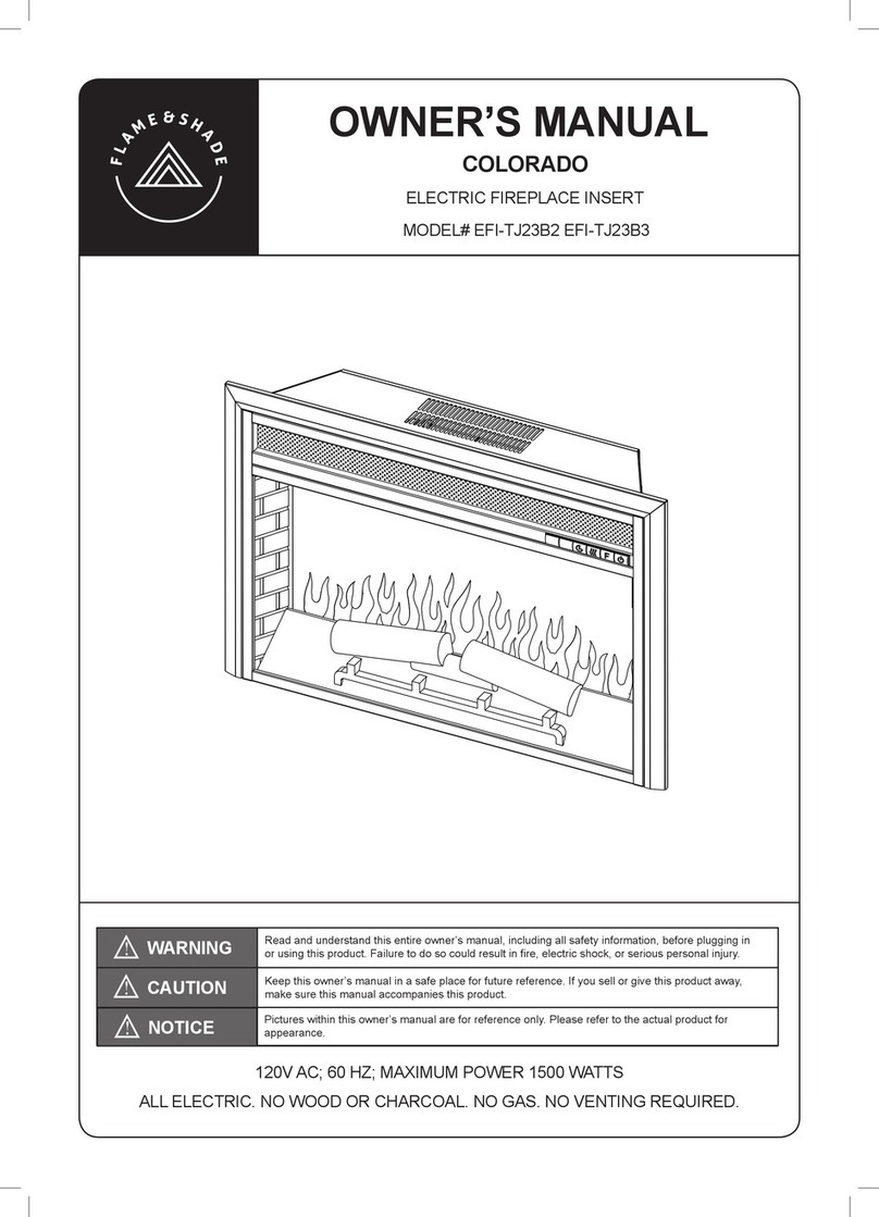 Flame & Shade COLORADO EFI-TJ23B2 owner's manual Flame & Shade COLORADO EFI-TJ23B2 owner's manual