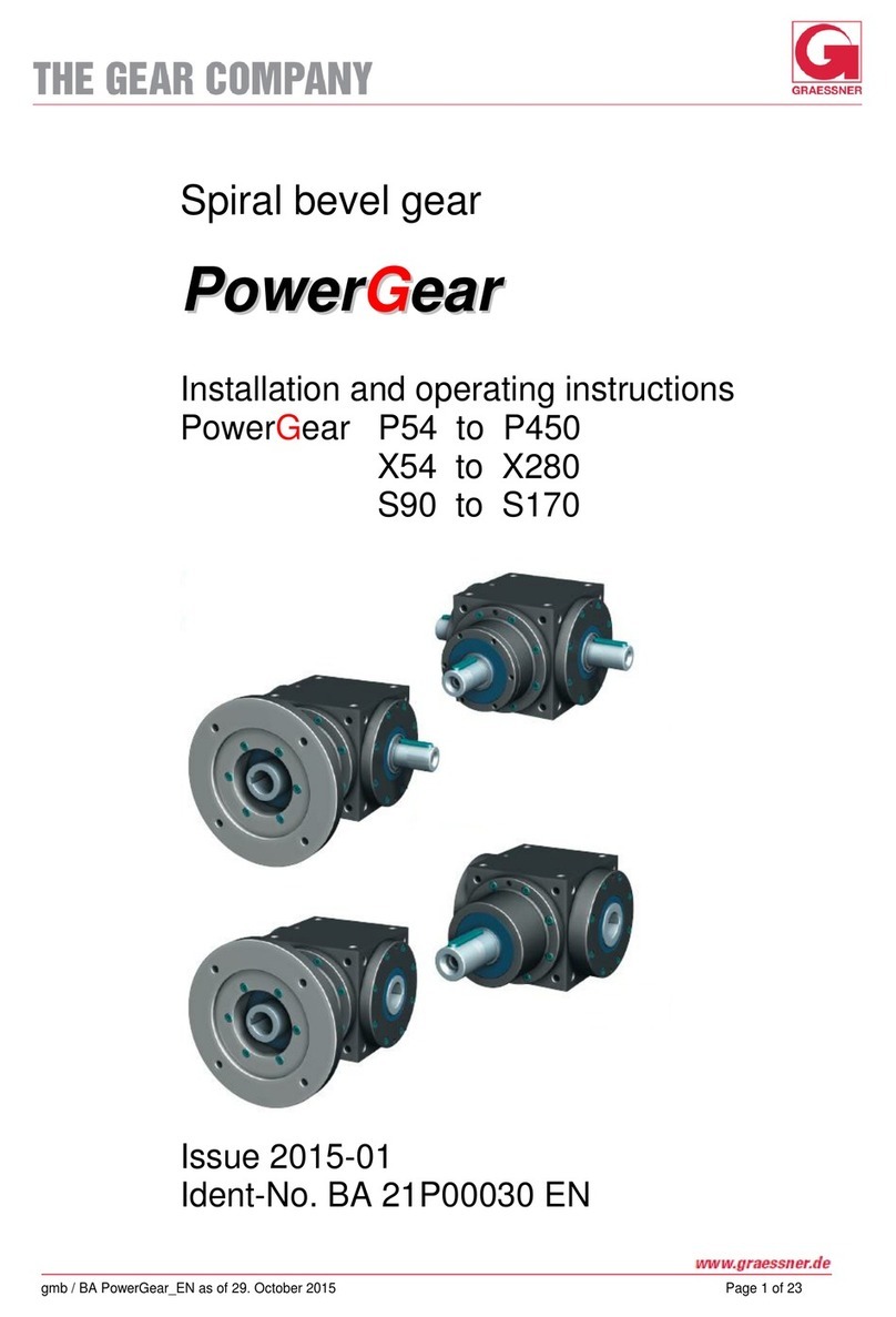 Graessner PowerGear P54 Installation and operating instructions