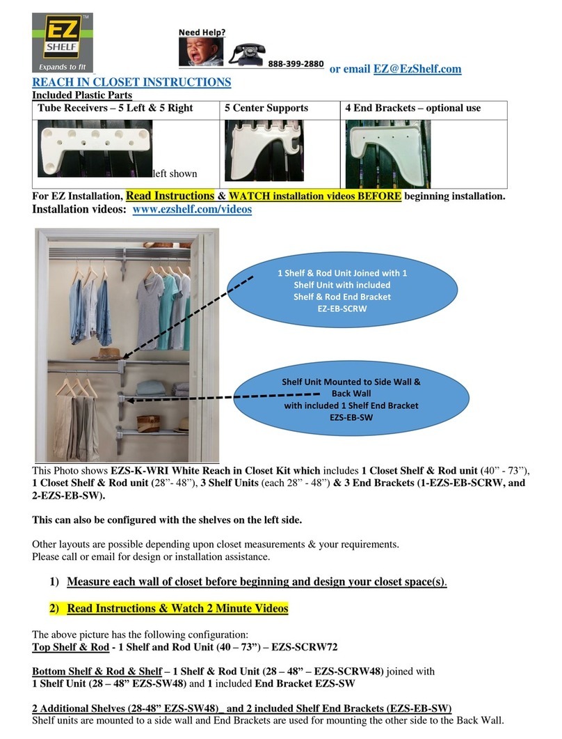 EZ Shelf EZS-K-WRI User manual