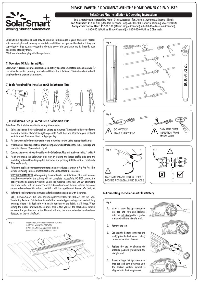 CW Products SolarSmart+ Installation & operating instructions
