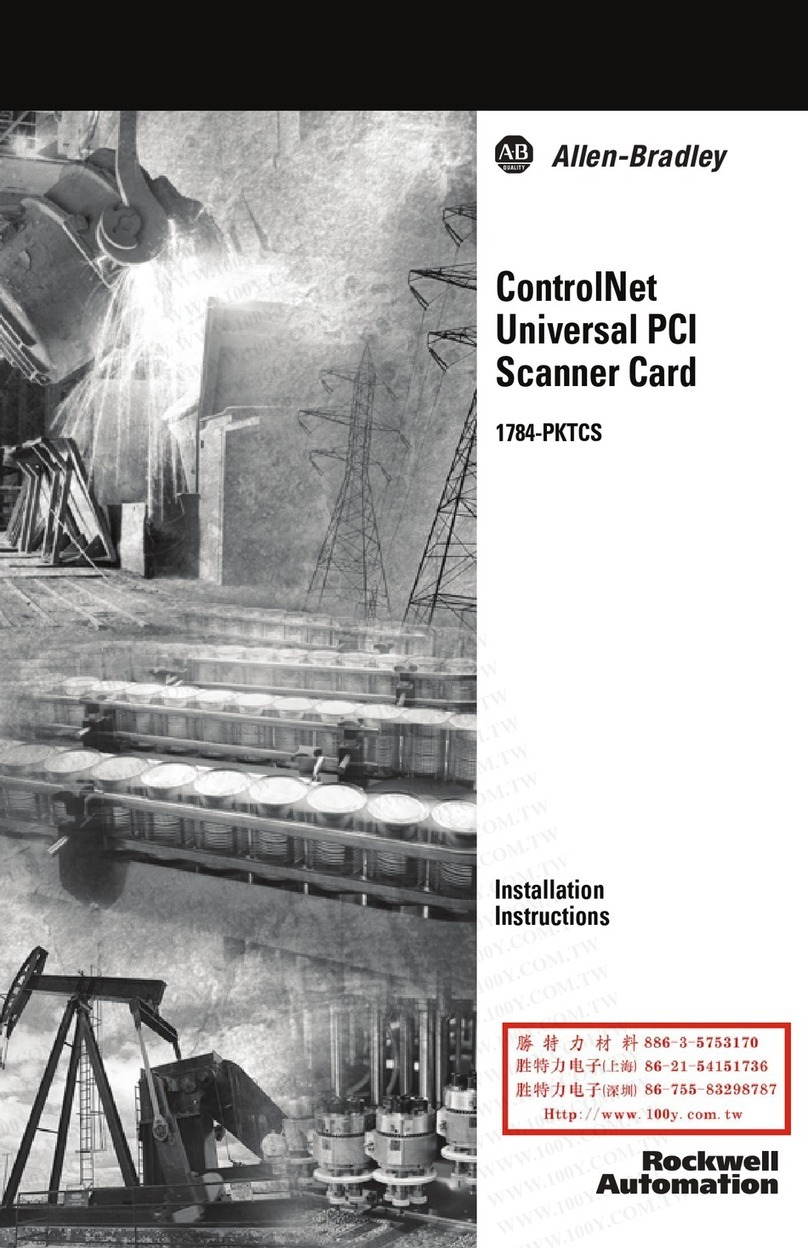 Rockwell Automation Allen-Bradley ControlNet 1784-PKTCS installation instructions