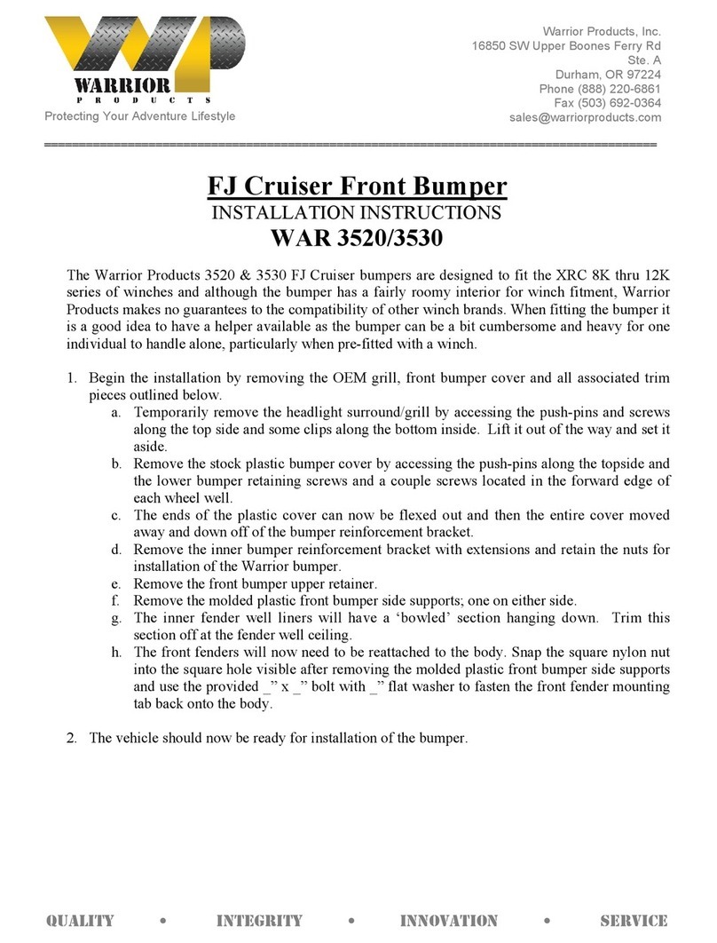 Warrior Products 3520 installation instructions