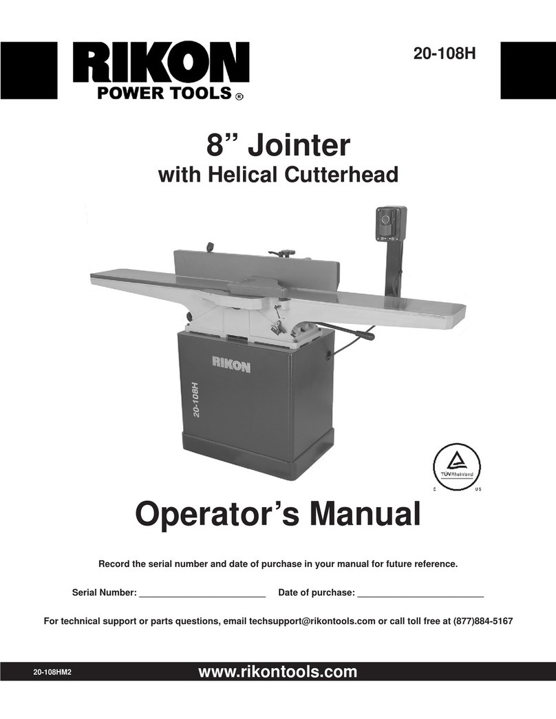 Rikon Power Tools 20-108H Operator's manual