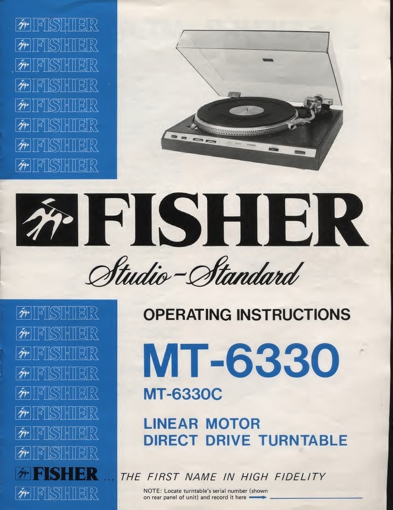Fisher Studio Standard MT-6330 operating instructions