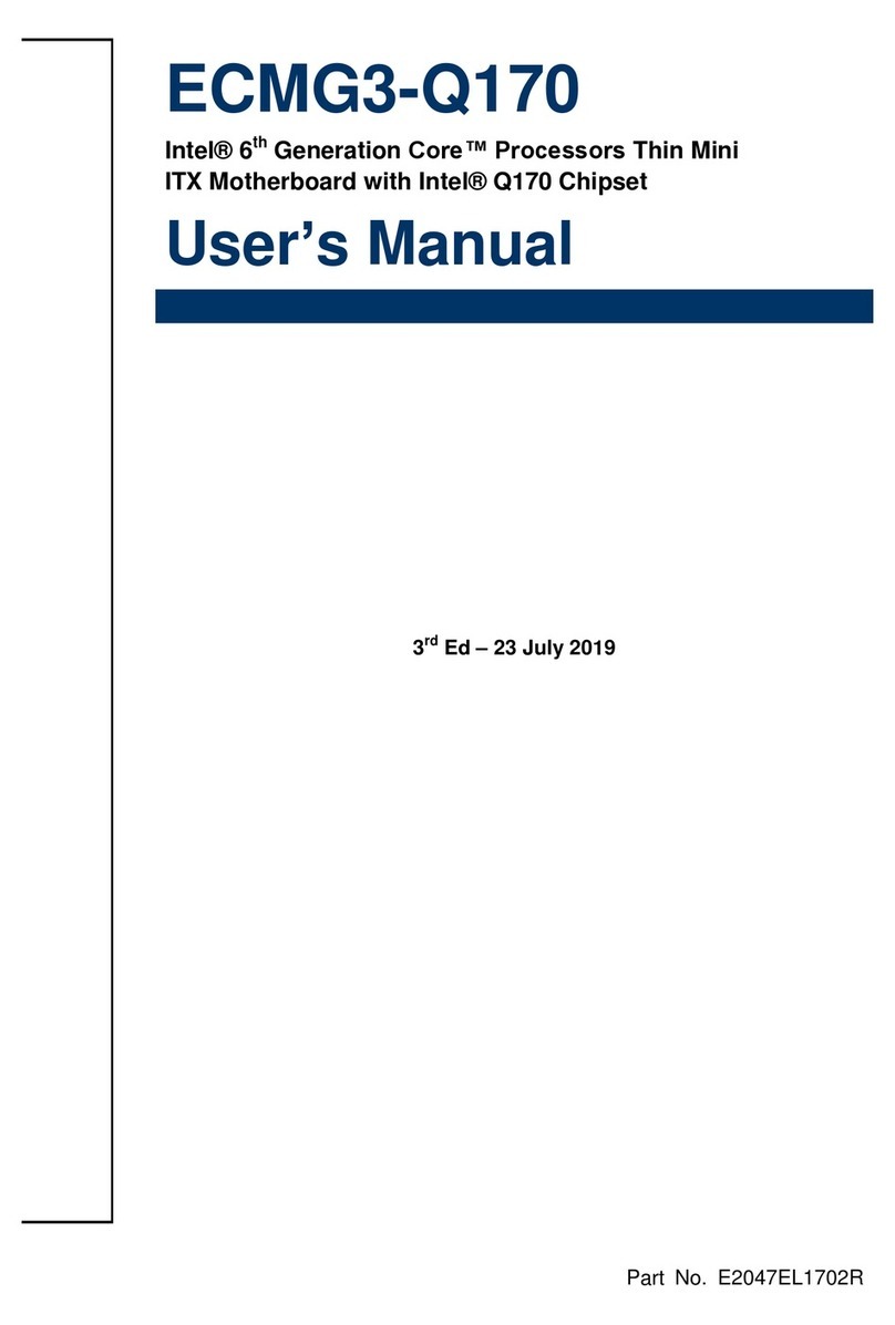 Avalue Technology ECMG3-Q170 user manual