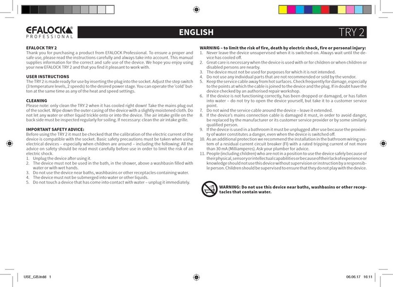 EFALOCK TRY 2 quick start guide