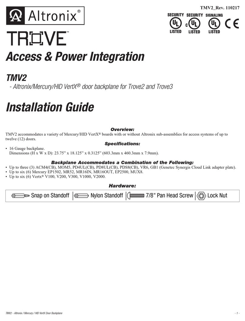 Altronix TMV2 installation guide