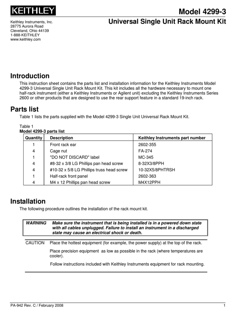Keithley 4299-3 instruction sheet