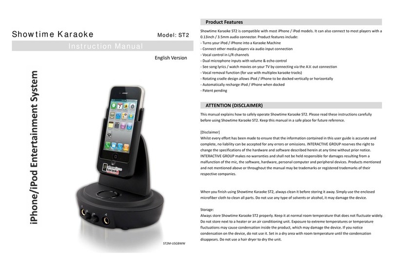 Interactive Showtime Karaoke ST2 instruction manual
