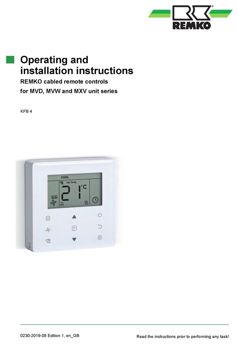 REMKO KFB 4 Operating and installation instructions
