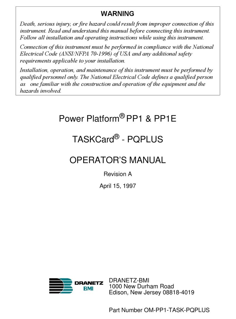 Dranetz-BMI Power Platform PP1 User manual