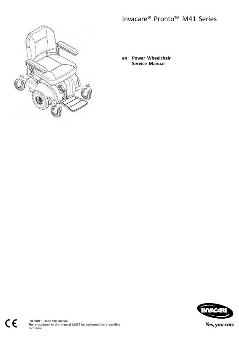 Invacare Pronto M41 User manual Invacare Pronto M41 User manual