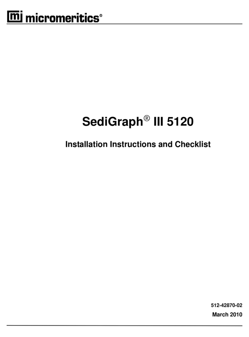 Micromeritics SediGraph III 5120 Installation Instructions and Checklist Micromeritics SediGraph III 5120 Installation Instructions and Checklist