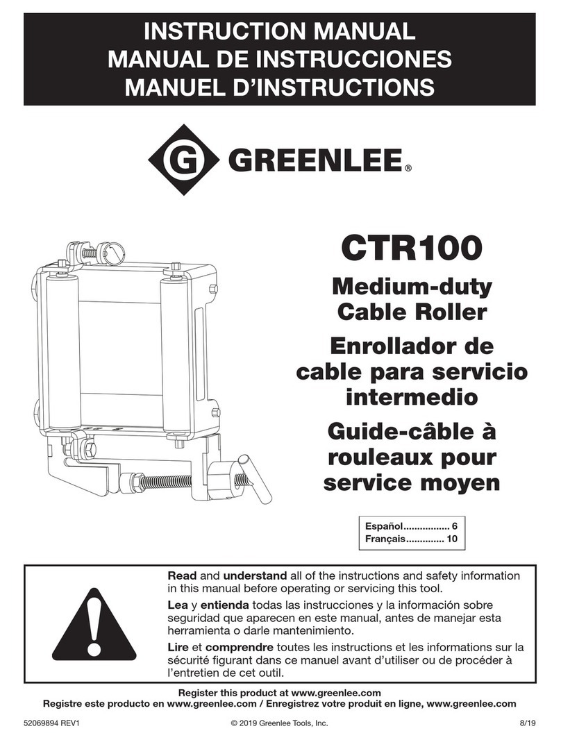 Greenlee CTR100 instruction manual