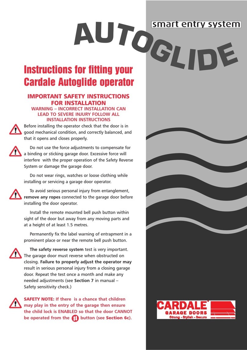 Cardale AUTOGLIDE Instructions For Fitting Cardale AUTOGLIDE Instructions For Fitting