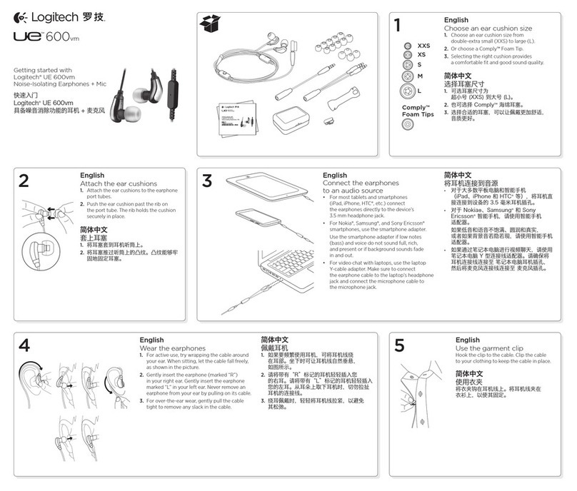 Logitech UE 600vm User manual