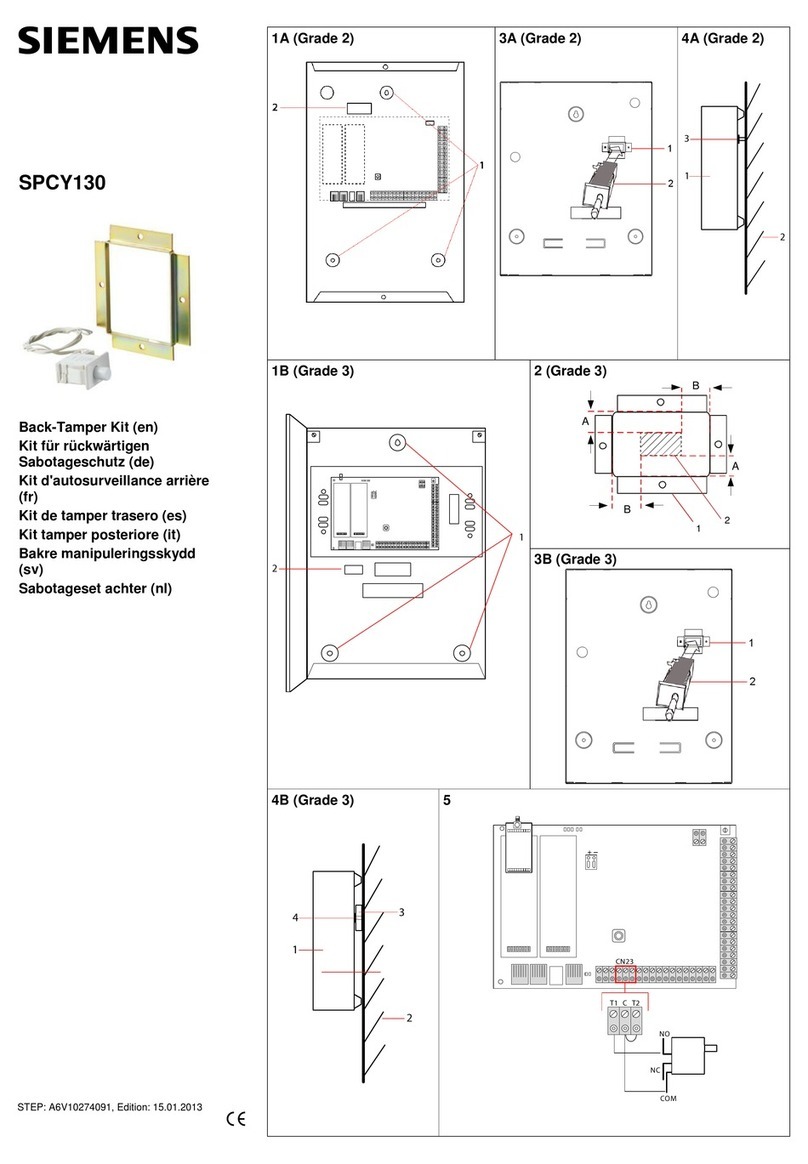 Siemens SPCY130 User manual Siemens SPCY130 User manual