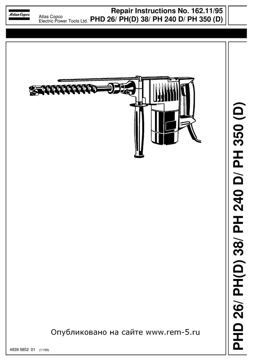 Atlas Copco PHD 26 Repair instructions