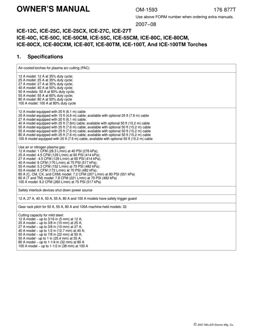 Miller ICE-12C User manual