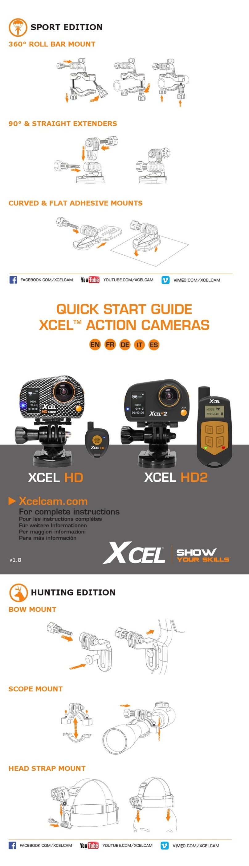 XCEL HD2 quick start guide