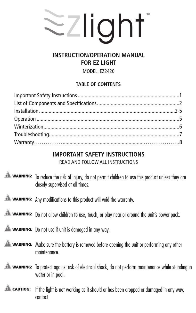 SmartPool EZ LIGHT EZ2420 instruction & operation manual