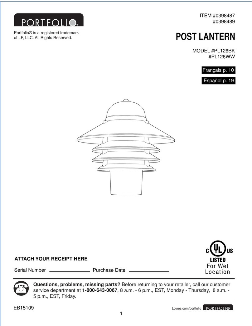 Portfolio PL126BK User manual Portfolio PL126BK User manual