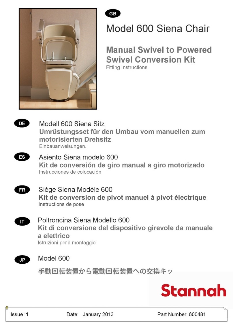 Stannah SIENA 600 Fitting instructions Stannah SIENA 600 Fitting instructions