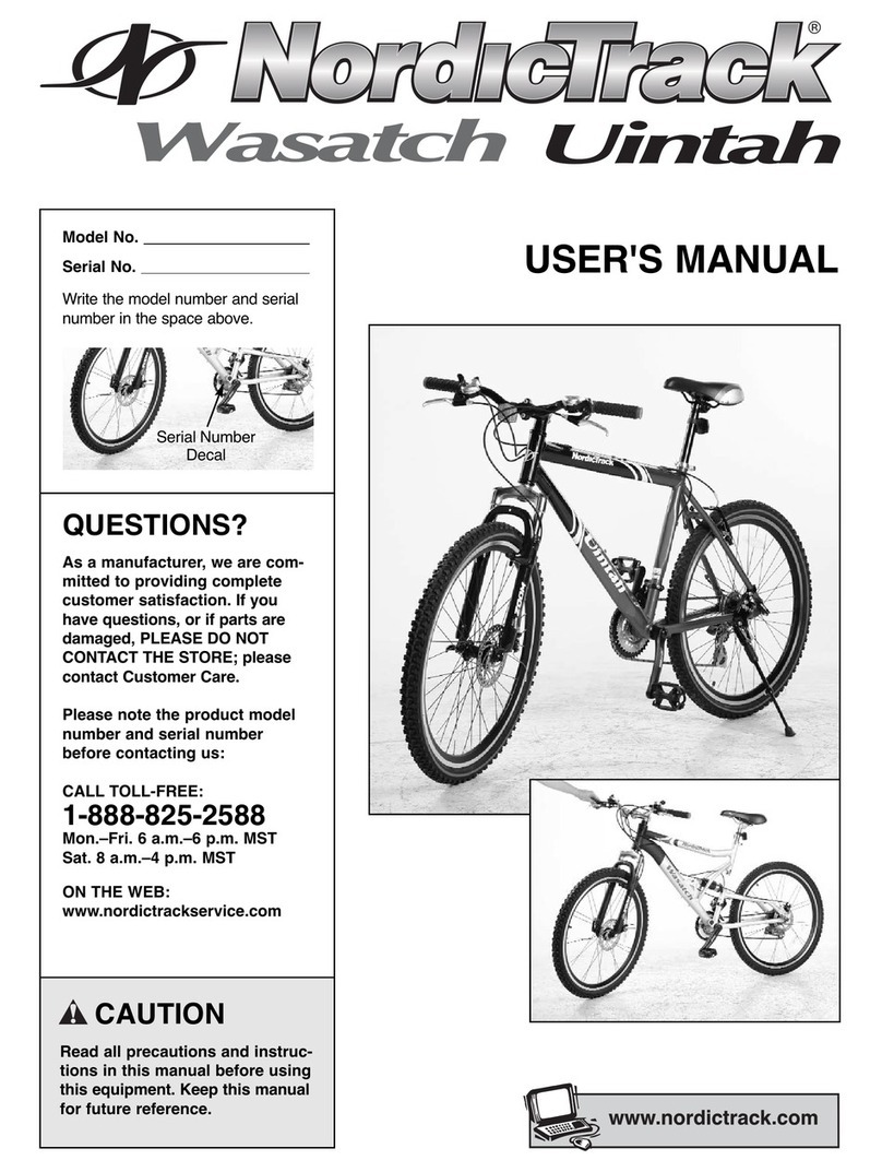 NordicTrack Wasatch Uintah User manual