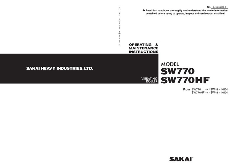Sakai SW770 Operating and maintenance instructions