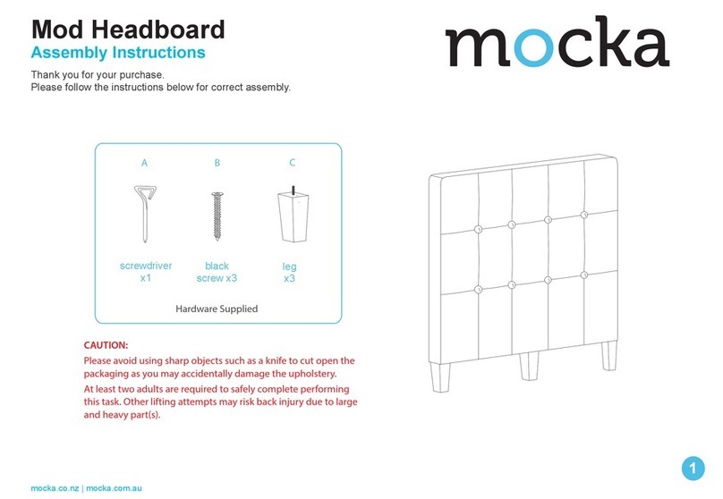 Mocka Mod Headboard Assembly instructions