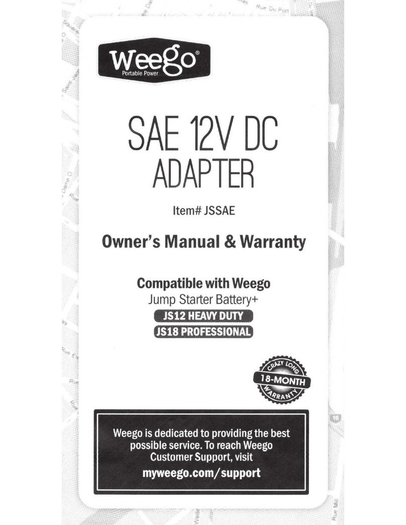 Weego SAE 12V DC Owner's manual & warranty Weego SAE 12V DC Owner's manual & warranty