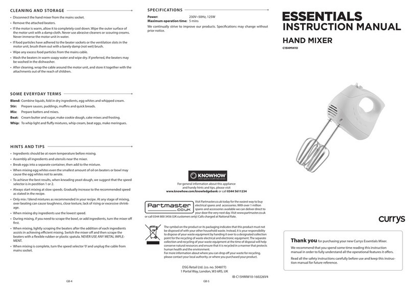 Currys ESSENTIALS C15HMW10 instruction manual Currys ESSENTIALS C15HMW10 instruction manual