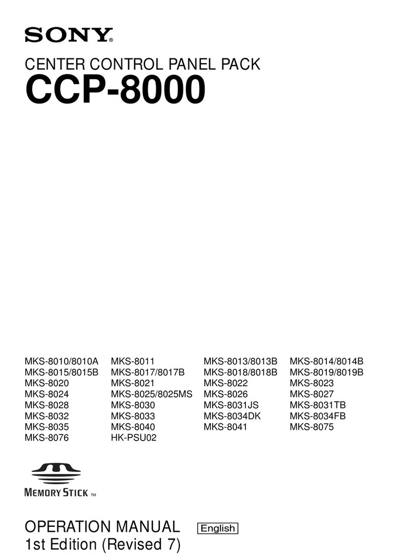Sony CCP-8000 Series User manual