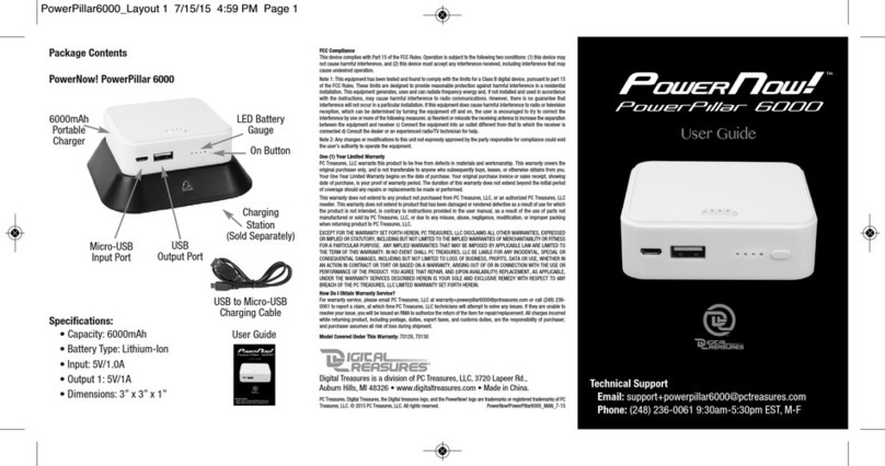 Digital Treasures PowerNow! PowerPillar 6000 user guide