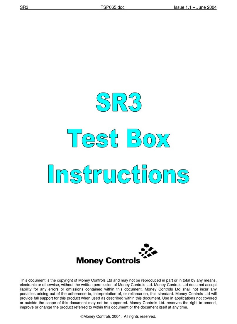 Money Controls SR3 instructions