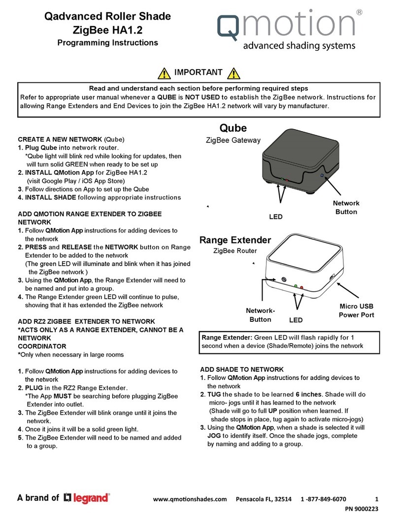 QMotion ZigBee HA 1.2 Programming instructions