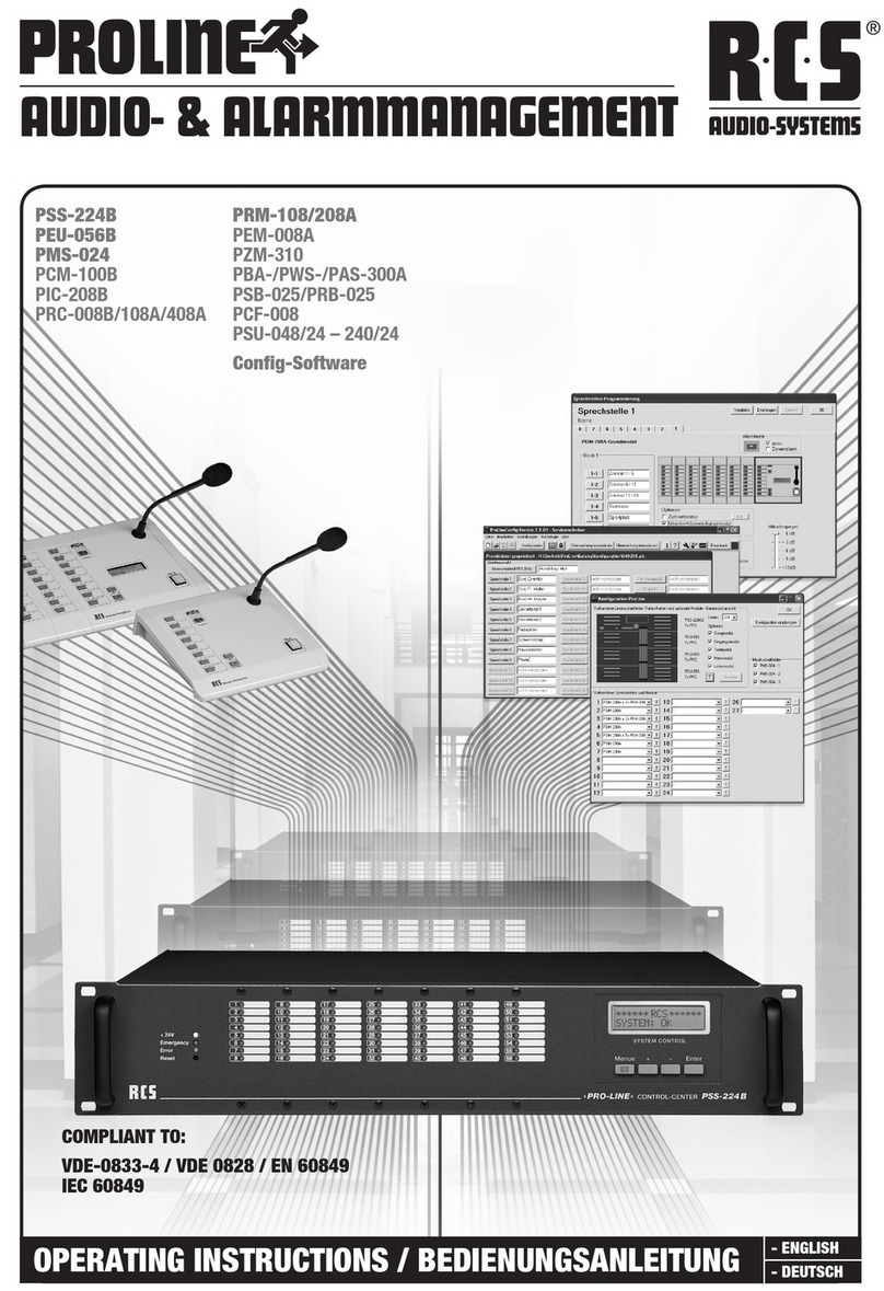 RCS AUDIO-SYSTEMS PSS-224B User manual
