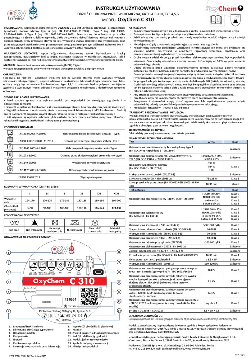 Oxyline OxyChem C 310 Instructions for use